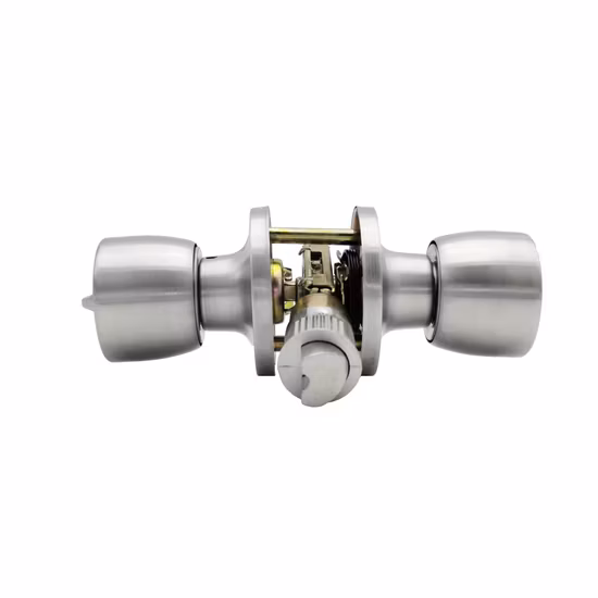 Keyed Entry Door Knob with Lock, Tulip Exterior and Interior Door Handle,